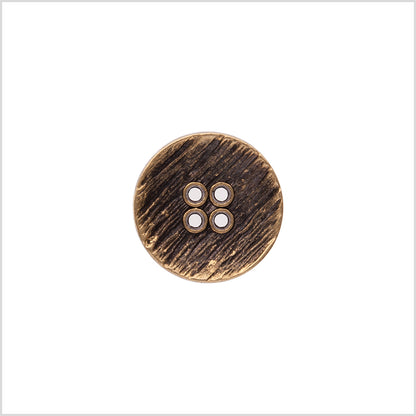 Italian Gold Zamac Embossed Button - 32L/20mm