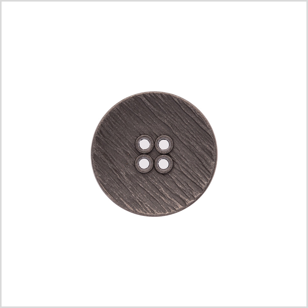 Italian Silver Zamac Embossed Button - 36L/23mm