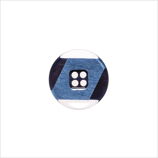 Italian Navy Semi-Clear Plastic Button - 24L/15mm
