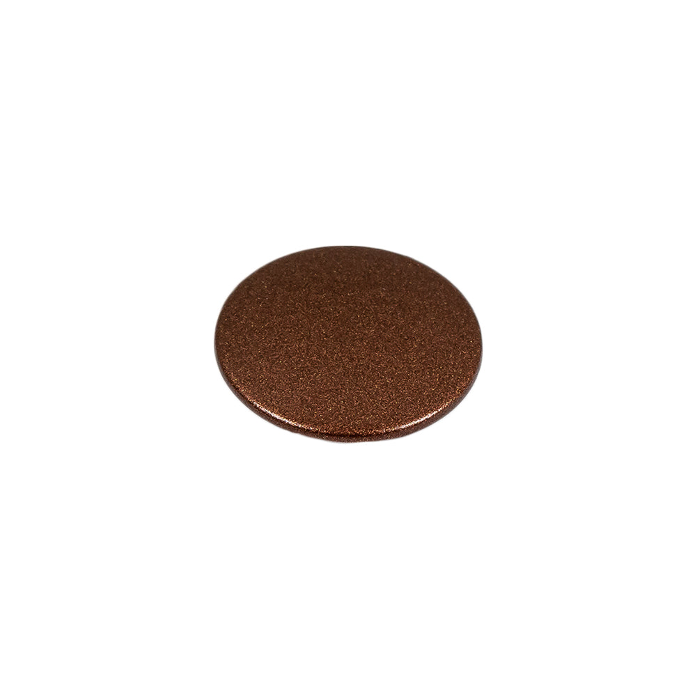 Italian Copper Zamac Shank Back Button - 24L/15mm - Folded