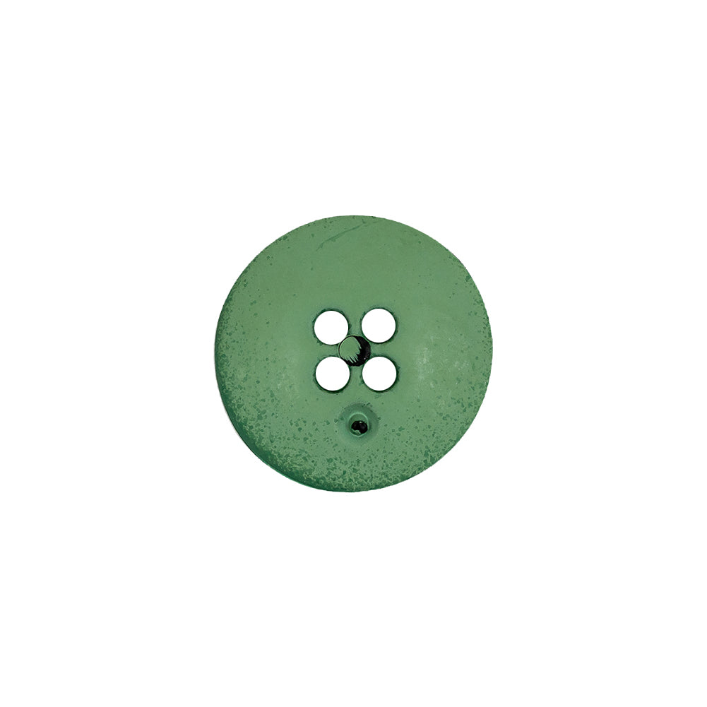 Italian Green 4-Hole Plastic Button - 24L/15mm Detail