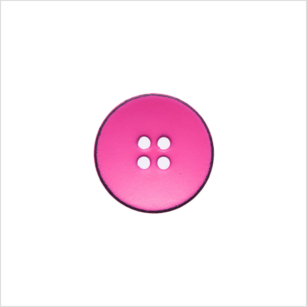 Italian Pink 4-Hole Plastic Button - 24L/15mm