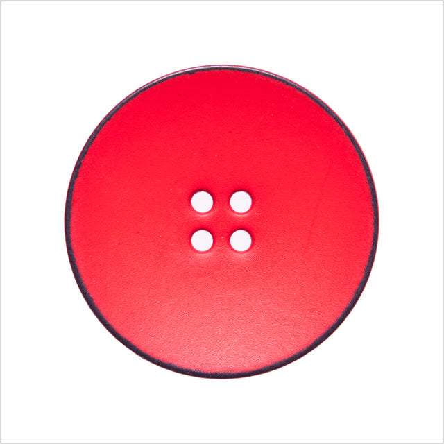 Italian Red 4-Hole Plastic Button - 44L/28mm