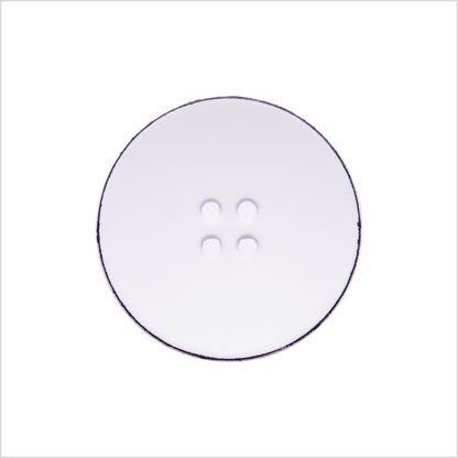 Italian White 4-Hole Plastic Button - 36L/23mm
