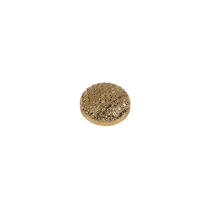 Italian Gold Textured Shank Back Button - 16L/10mm Folded