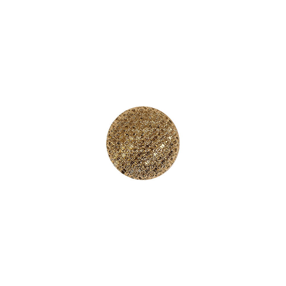 Italian Gold Textured Shank Back Button - 16L/10mm