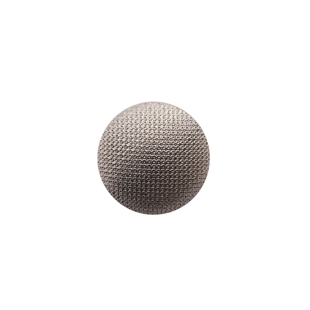 Italian Silver Textured Shank Back Button - 32L/20mm