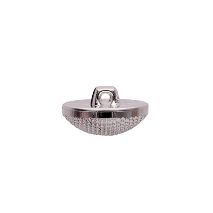 Italian Silver Textured Shank Back Button - 36L/23mm - Detail