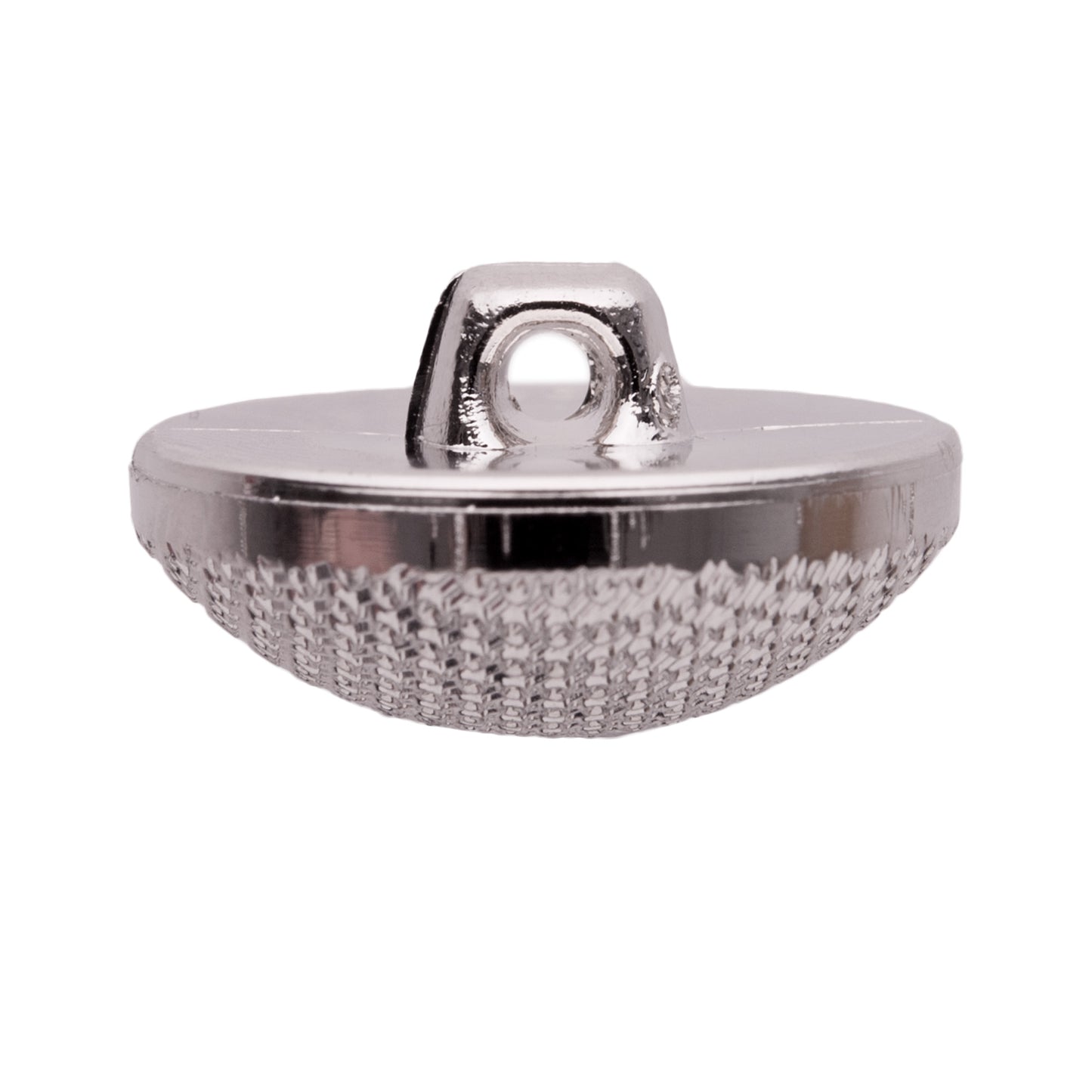 Italian Silver Textured Shank Back Button - 44L/28mm Detail