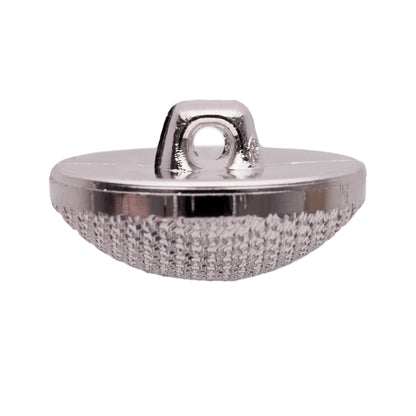 Italian Silver Textured Shank Back Button - 44L/28mm Detail