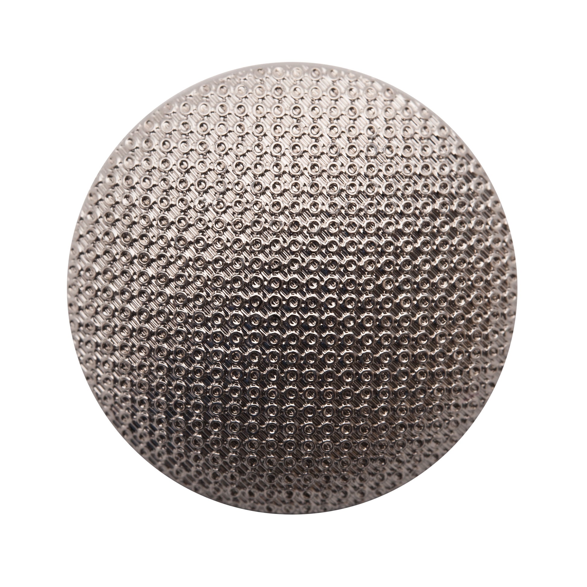 Italian Silver Textured Shank Back Button - 44L/28mm