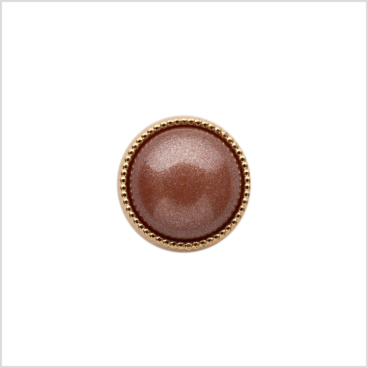 template--25130090922057__main-Italian Brown and Gold Edged Shank Back Button - 20L/12.5mm