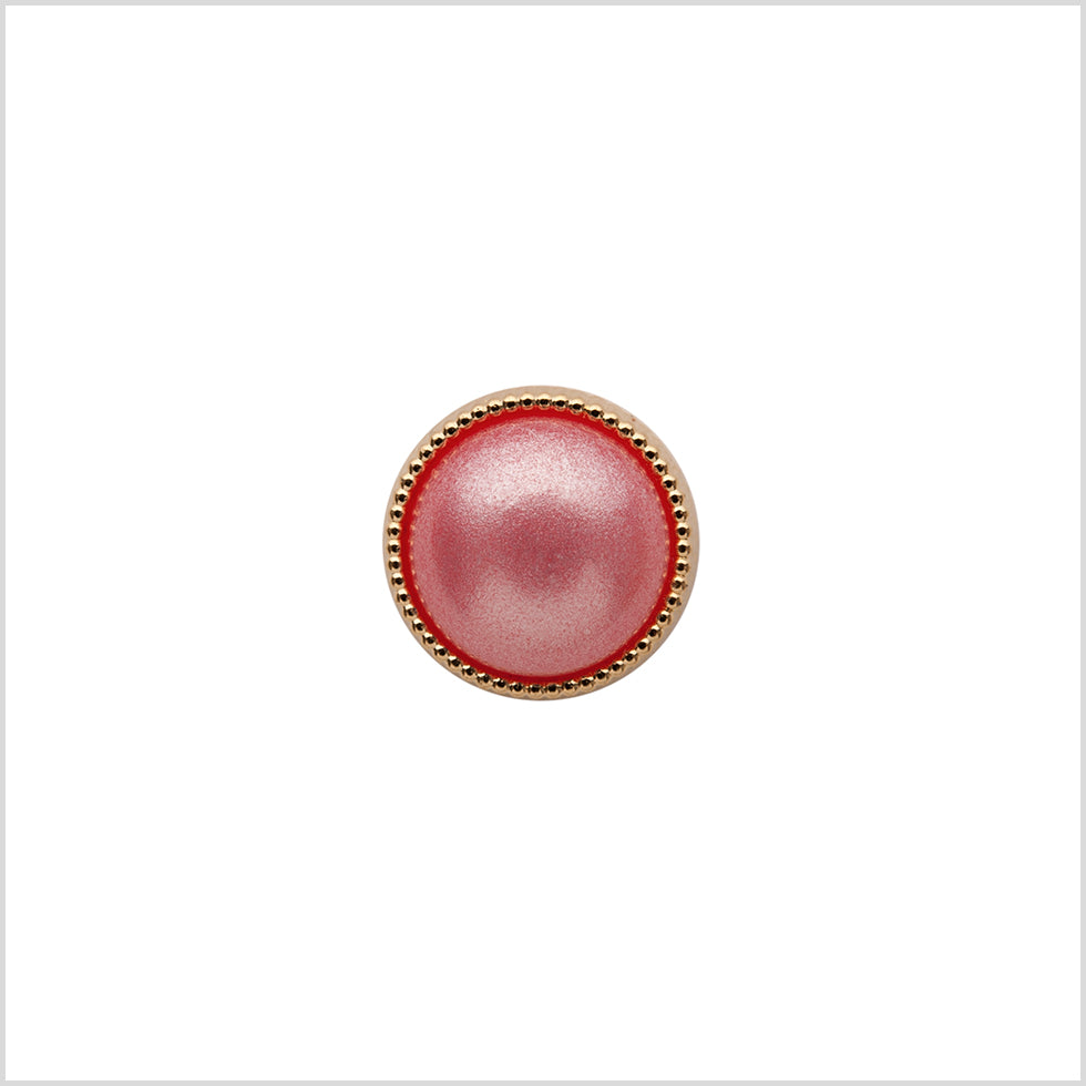 Italian Pink/Gold Shank Back Button - 16L/10mm