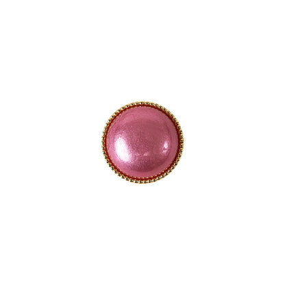 Italian Pink/Gold Shank Back Button - 18L/11.5mm