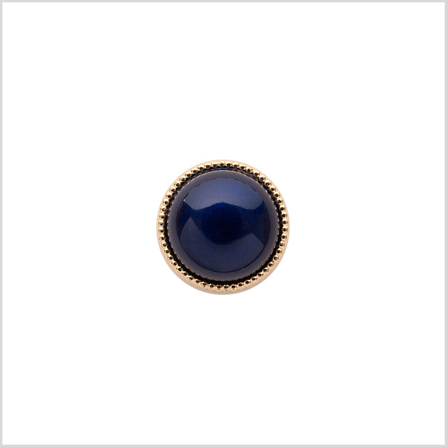 Italian Navy/Gold Shank Back Button - 16L/10mm