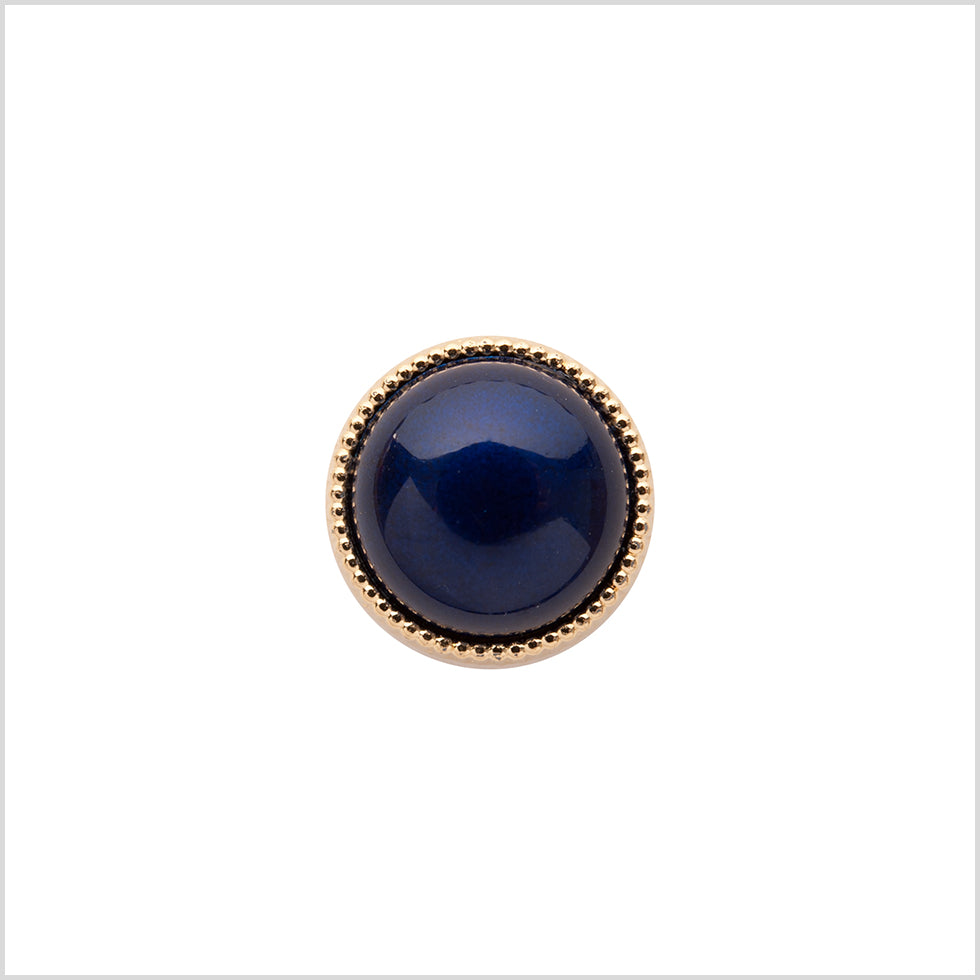 Italian Navy/Gold Shank Back Button - 18L/11.5mm