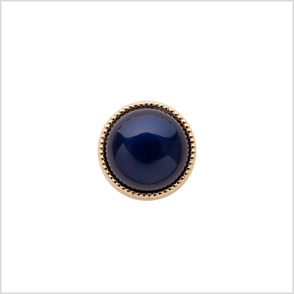 Italian Navy/Gold Shank Back Button - 18L/11.5mm
