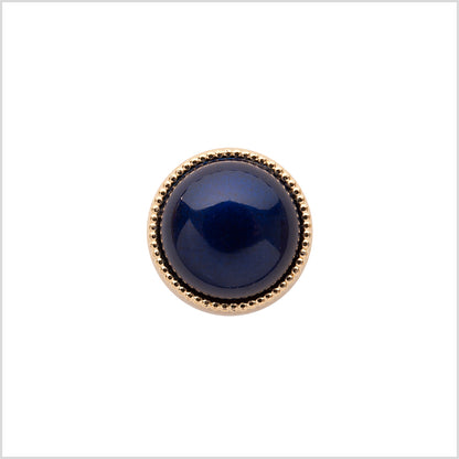 Italian Navy and Gold Edged Shank Back Button - 20L/12.5mm