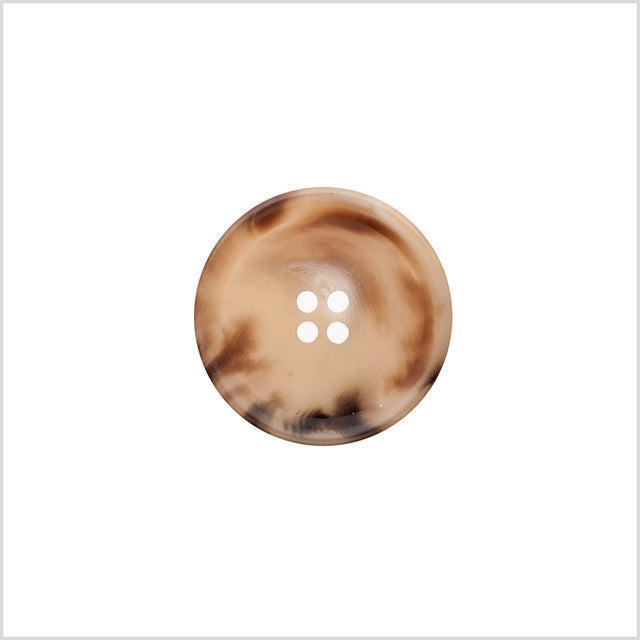 Italian Matte Light Brown Rimmed 4-Hole Button - 36L/23mm