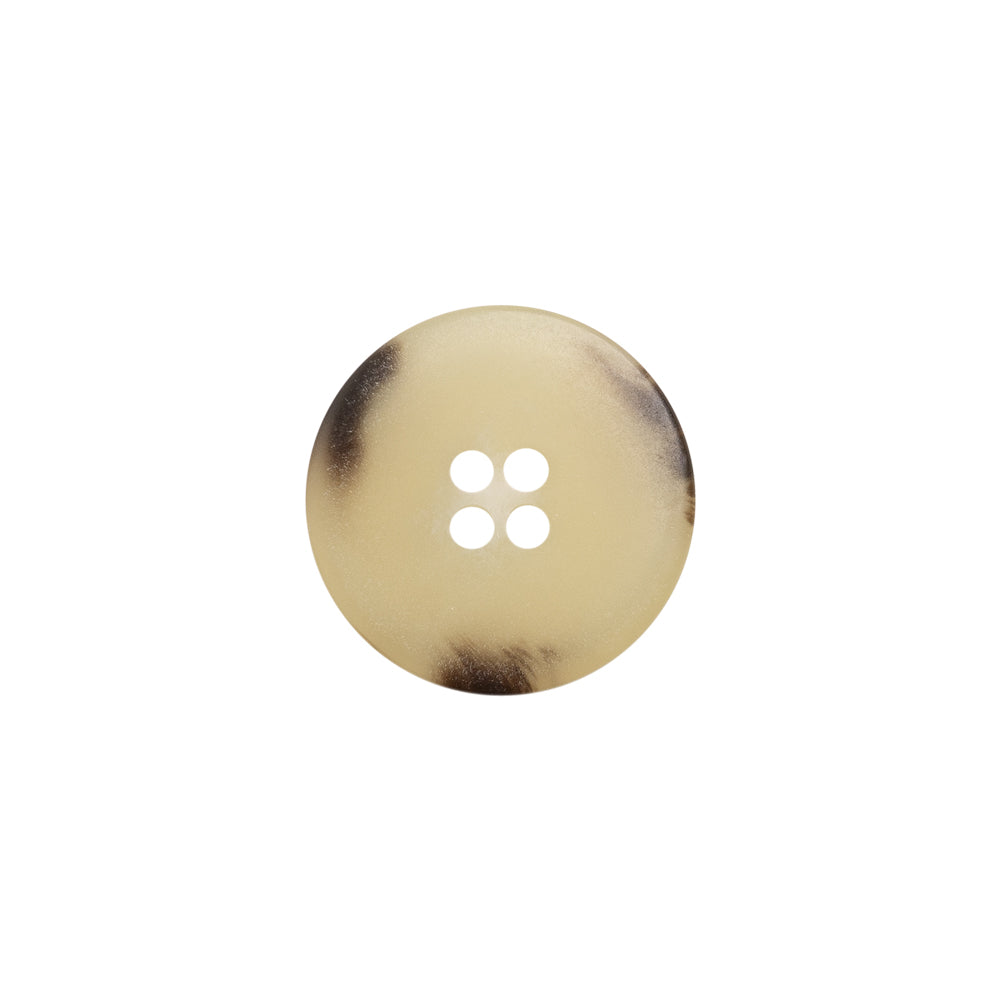 Italian Matte Beige Rimmed 4-Hole Button - 24L/15mm Detail