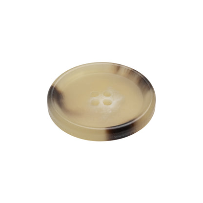 Italian Matte Beige Rimmed 4-Hole Button - 36L/23mm Folded