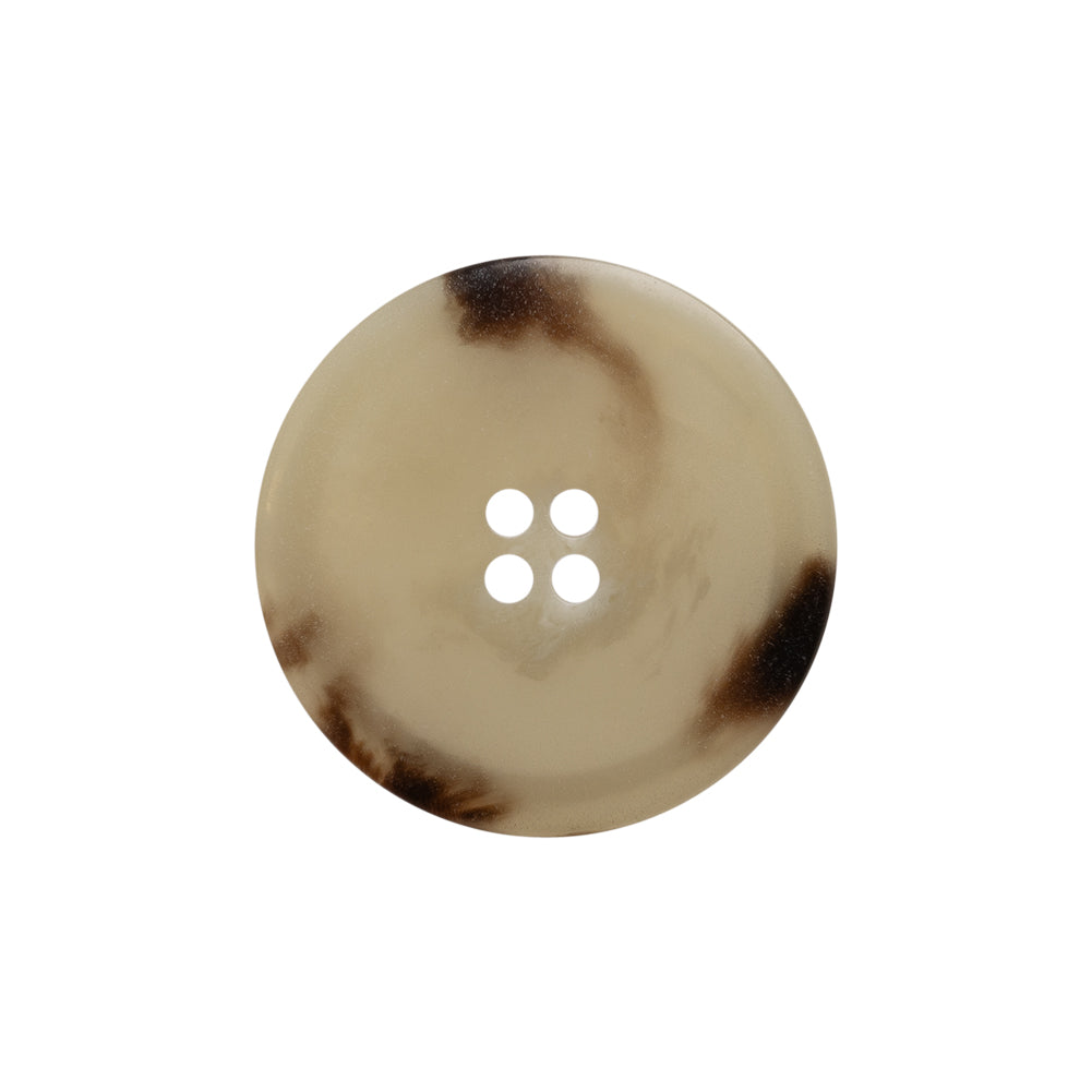Italian Matte Beige Rimmed 4-Hole Button - 36L/23mm Detail