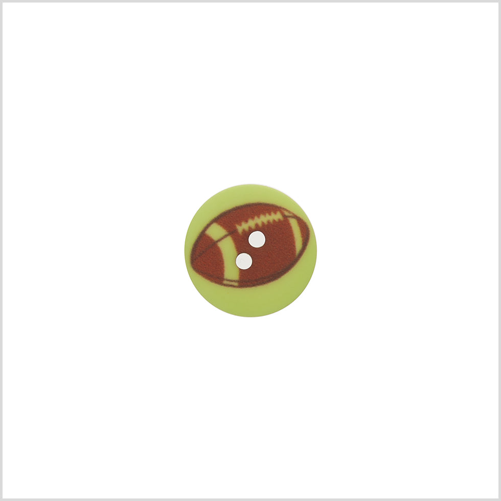 Italian Green Kids Football Button - 24L/15mm