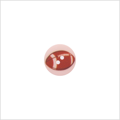 Italian Pink Kids Football Button - 24L/15mm