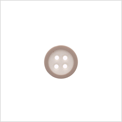 Rimmed White 4-Hole Button - 24L/15mm