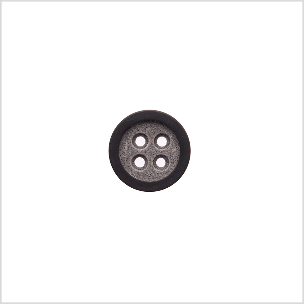 Gray Rimmed 4-Hole Button - 24L/15mm
