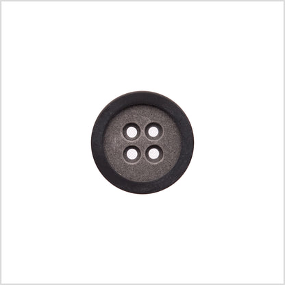 Rimmed Gray 4-Hole Button - 32L/20mm