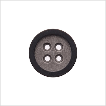 Rimmed Gray 4-Hole Button - 40L/25.5mm