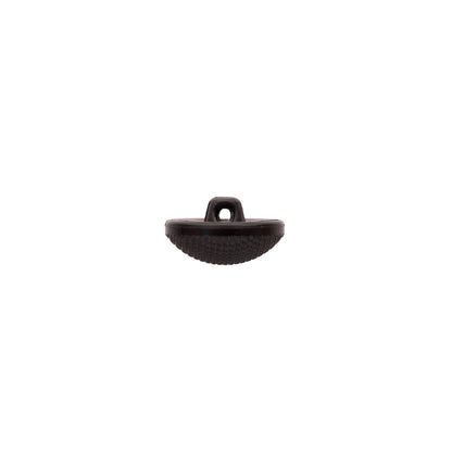 Italian Black Textured Shank Back Button - 32L/20mm Detail
