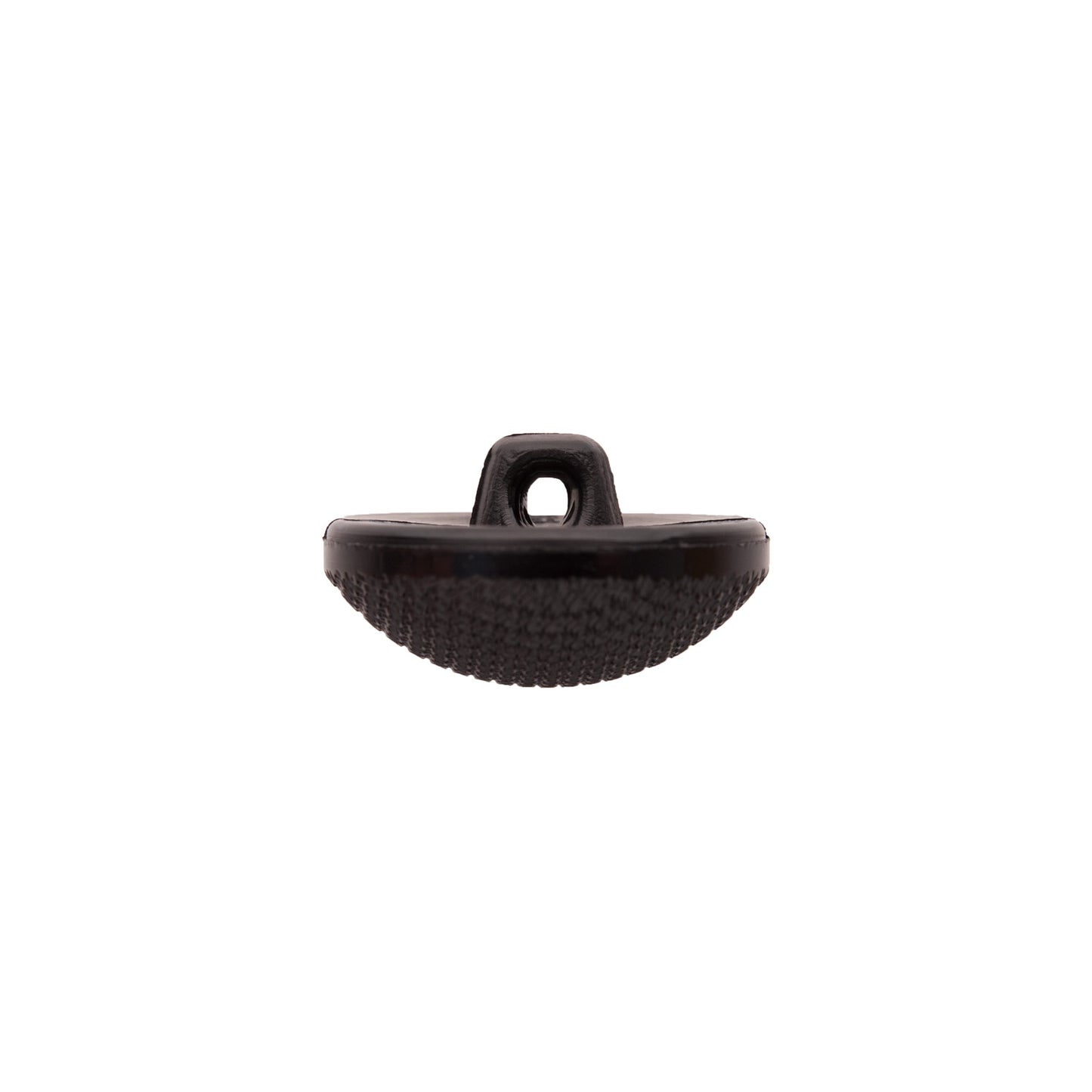 Italian Black Textured Shank Back Button - 36L/23mm - Detail