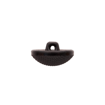 Italian Black Textured Shank Back Button - 36L/23mm - Detail