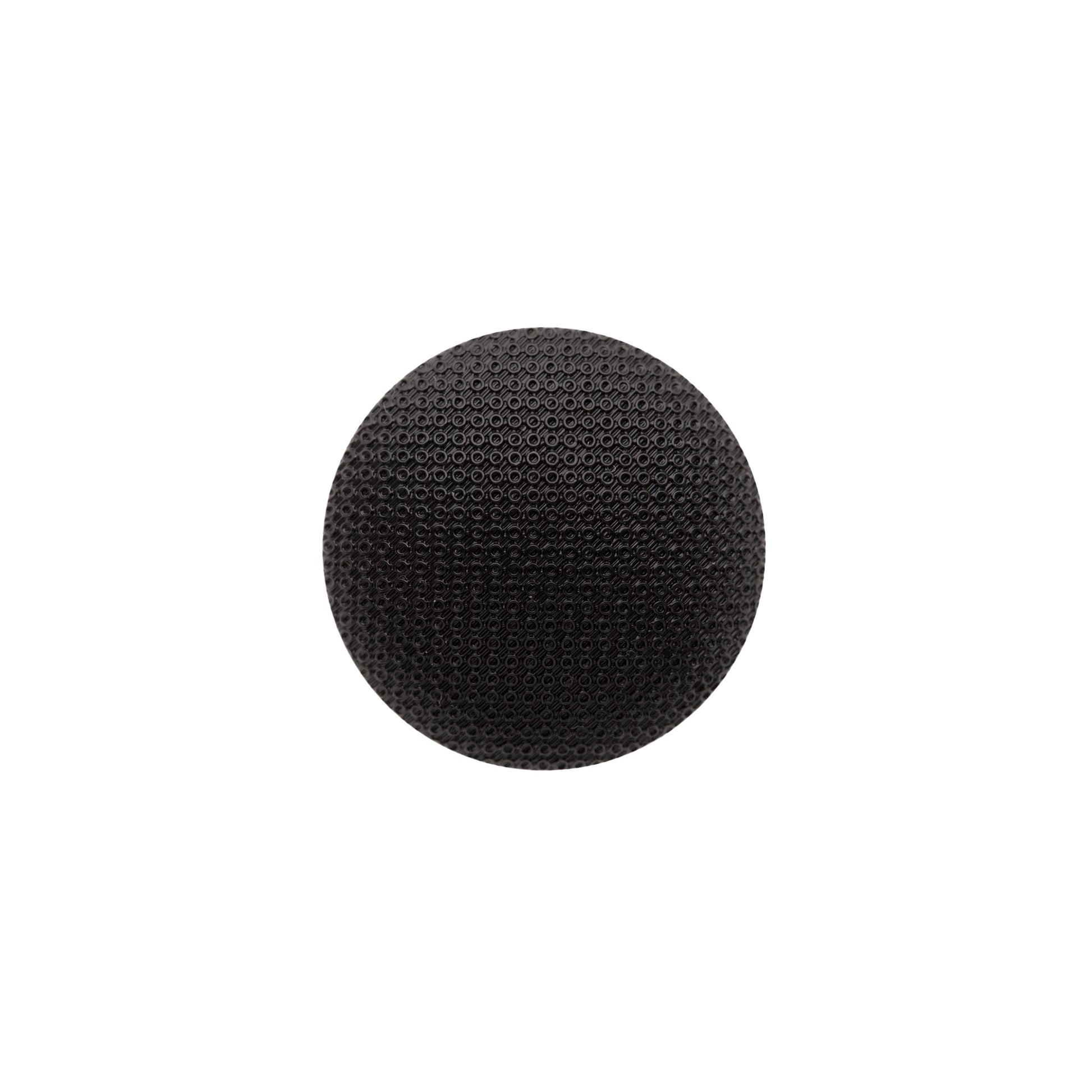 Italian Black Textured Shank Back Button - 36L/23mm