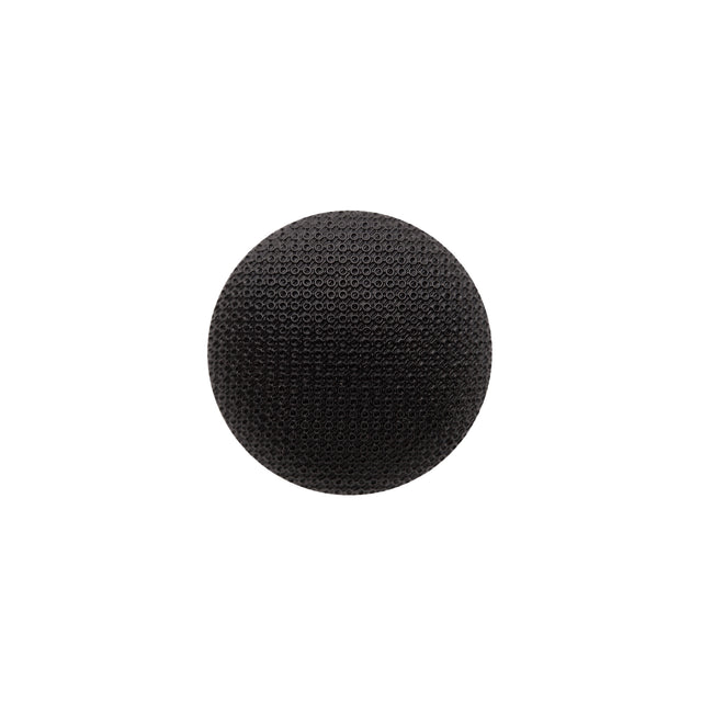 Italian Black Textured Shank Back Button - 36L/23mm