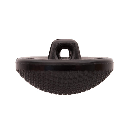 Italian Black Textured Shank Back Button - 44L/28mm - Detail
