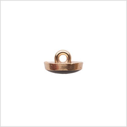 Italian Black/Gold Shank Back Button - 17L/10.5mm - Detail