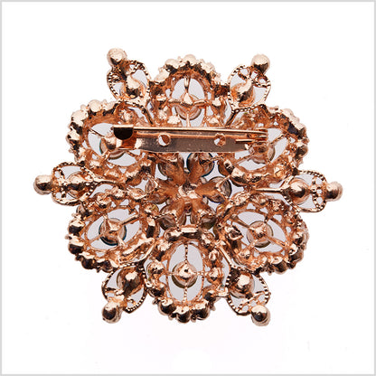 Italian Multicolor Rhinestone Brooch - Detail