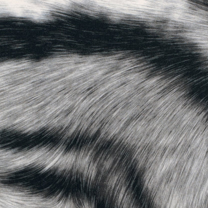 Black/White Zebra Printed Micro-Polyester and Cotton Detail