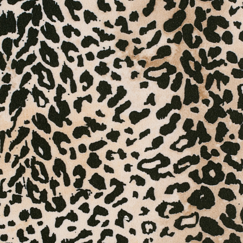 Black/Beige Cheetah Printed Micro-Polyester and Cotton - Detail