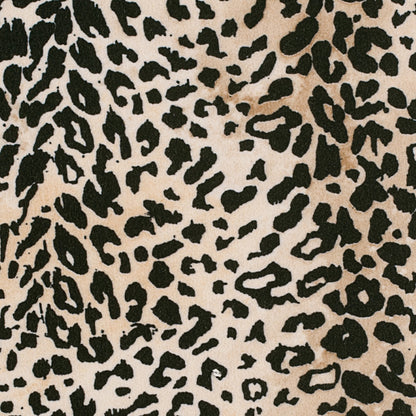 Black/Beige Cheetah Printed Micro-Polyester and Cotton - Detail