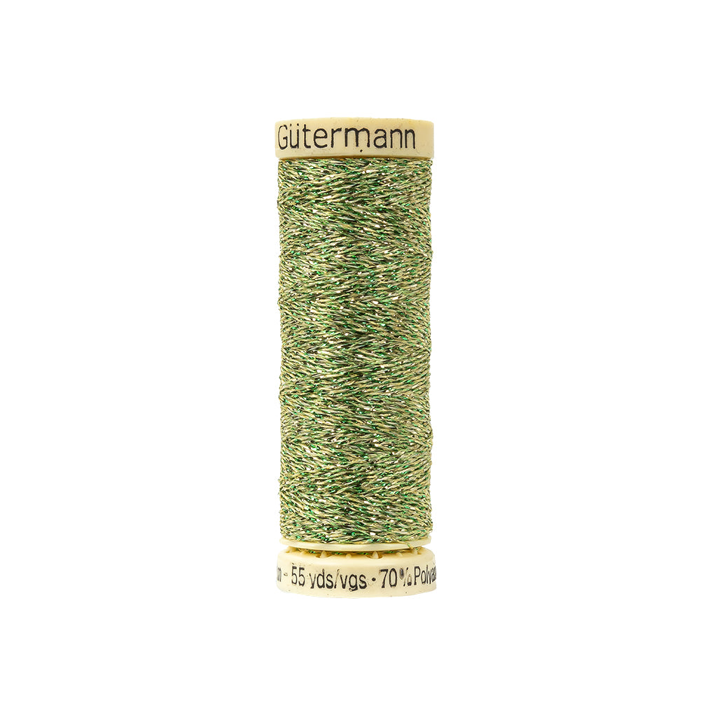 Gutermann Metallic Effect Thread 50m - 400 Lime