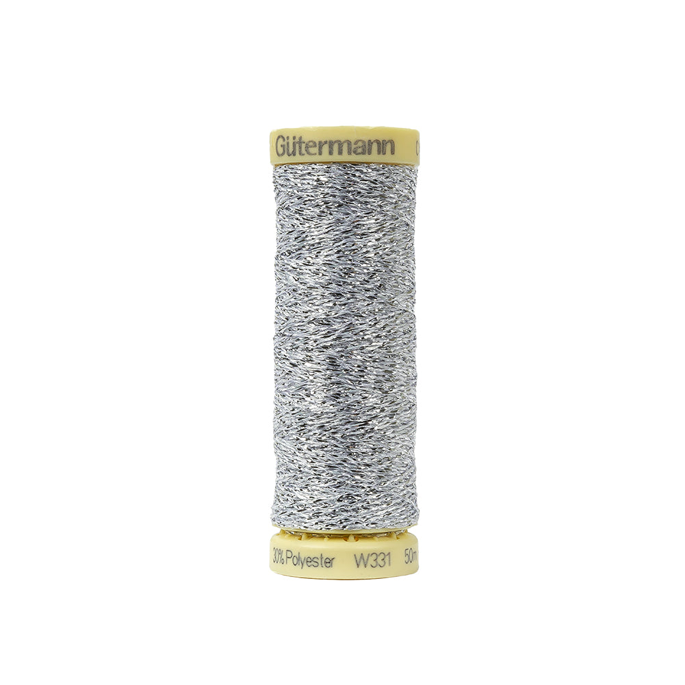 041 Silver 50m Gutermann Metallic Effect Thread