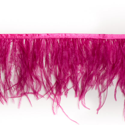 6 Single Ply Pink Ostrich Fringe