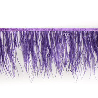 6 Single Ply Purple Ostrich Fringe