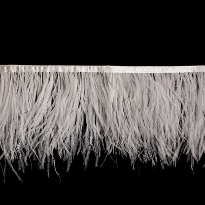 6" Double Ply Ivory Ostrich Fringe