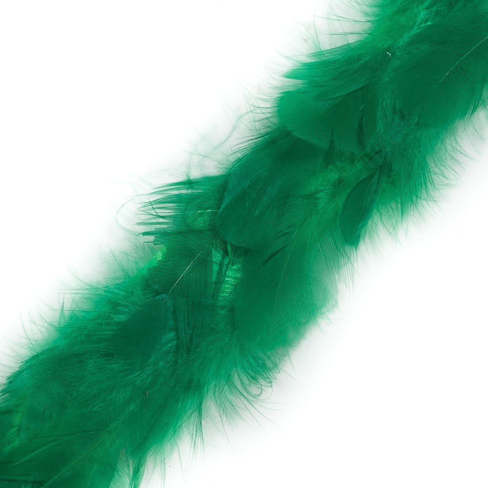 Green Hen Feather Trimming - 1 - Detail