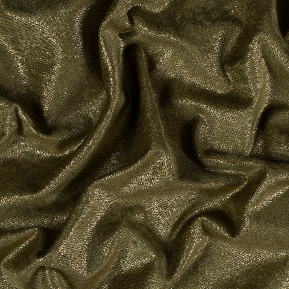 Short Pile Glade Metallic Polyester Blended Velvet